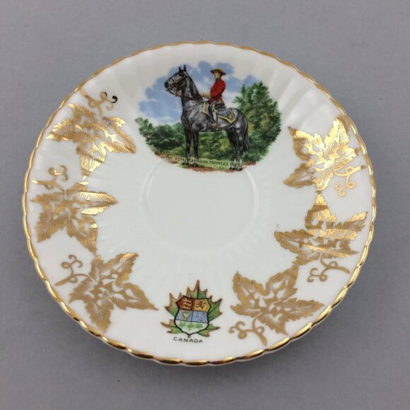 Vintage Mountie RCMP Royal Windsor Fine Bone China Teacup and Saucer - Picture 2 of 11